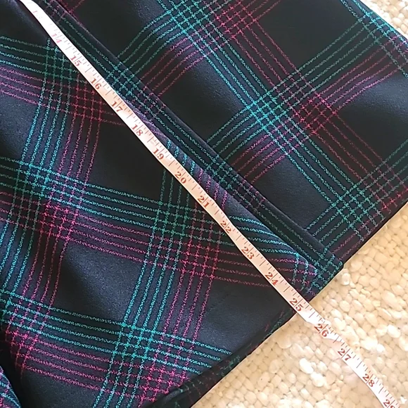 HANDMADE Vintage Plaid Asymmetrical Wrap Skirt 26" waist - Picture 10 of 11